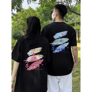 HIIXIIVI Thương Hiệu Mới 100% Cotton Unisex Áo Thun Nữ Tay Ngắn Nam Nữ Baggy Cổ Tròn Rời In Độc Đáo Cặp Đôi Tee