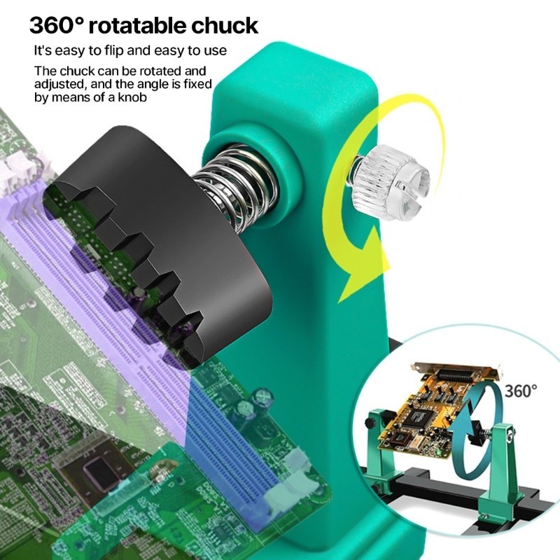 VIC 0-200mm Giá đỡ PCB có thể điều chỉnh Xoay 360 độ Bảng mạch in