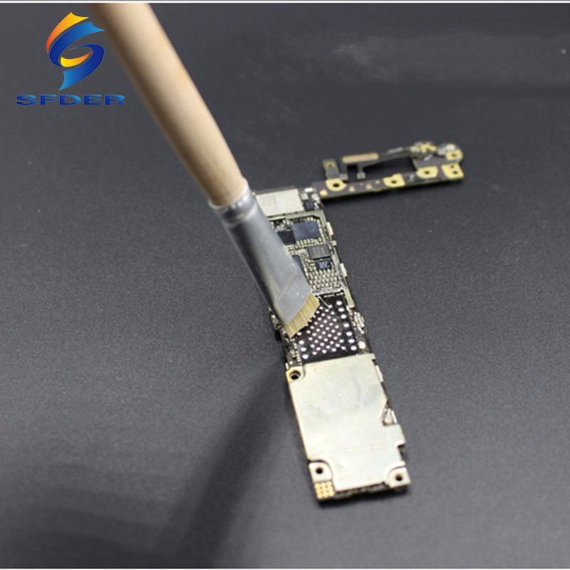 5 Chiếc 17.5cm Tóc Lợn Tròn Tay Cầm Bàn Chải Cho Điện Thoại Máy Tính Mainboard Bụi Bàn Chải Làm Sạch Cho BGA Dán Thông Lượng PCB Thịt Nướng Dụng Cụ