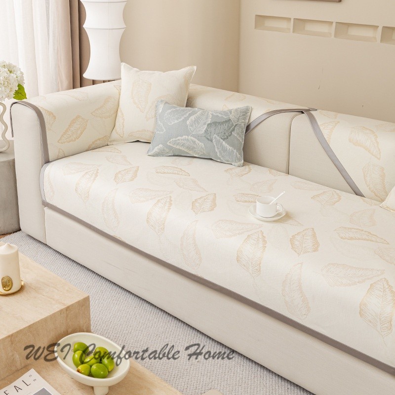 Ice Silk Sofa Đệm Mùa Hè Mát Thảm Chống Trơn Trượt Đệm Bắc Âu Đơn Giản Che Khăn Vải