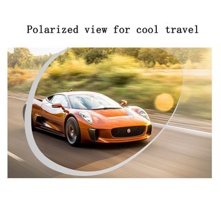 Kính râm đổi màu phân cực, chống tia cực tím, đi xe, nam, vuông, Photochromic