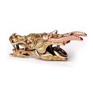 My Worm Dragon Head Buckle Clip Đồng Mặt Dây Chuyền Nữ Móc Khóa Đa Năng Retro Kim Loại Sáng Tạo