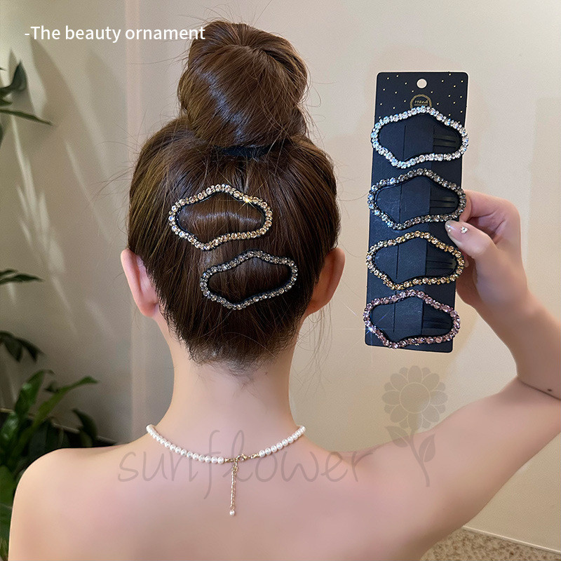 Kẹp tóc đám mây đính đá Nổ kẹp tóc gãy