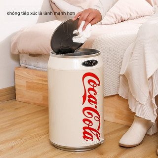 Trang Trí Nhà Cửa Thùng Rác Coca-Cola Cảm Ứng Thông Minh Thép Không Gỉ Có Thể Hộ Gia Đình Phòng Khách Phòng Ngủ Dung Tích Lớn Có Thể