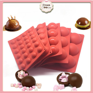 Khuôn Silicon Nửa Quả Cầu/Trụ Tròn Trang Trí Bánh Làm Thạch,Mochi,chocolate,Đá Bi,Mousse,Pudding Hình Tròn Bán Cầu
