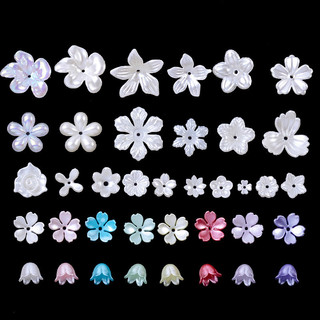 20 Chiếc DIY Điện Thoại Làm Handmade Nhựa Ngọc Trai Hoa Phụ Kiện DIY Nhiều Màu Sắc Hoa