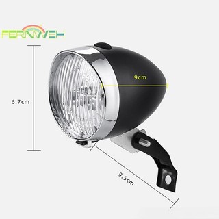 [Fernweh] Đèn pha cổ điển Retro ABS 3 Đèn LED xe đạp đi đêm Cảnh báo an toàn Đèn trước không có pin [MỚI]