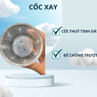 Máy Xay Ăn Dặm 6 Lưỡi Cối Thủy Tinh XuTaoTao Đa Năng Cầm Tay Dung Tích 300ml Cho Bé. (hàng tốt)