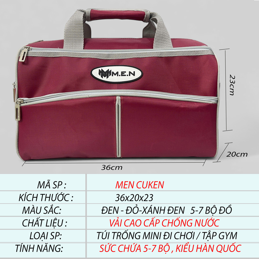 Túi du lịch cỡ lớn BIG-OXFORD kẻ xéo Shalla- Cuken men nhiều màu đa năng [Hoàn xu 50%]