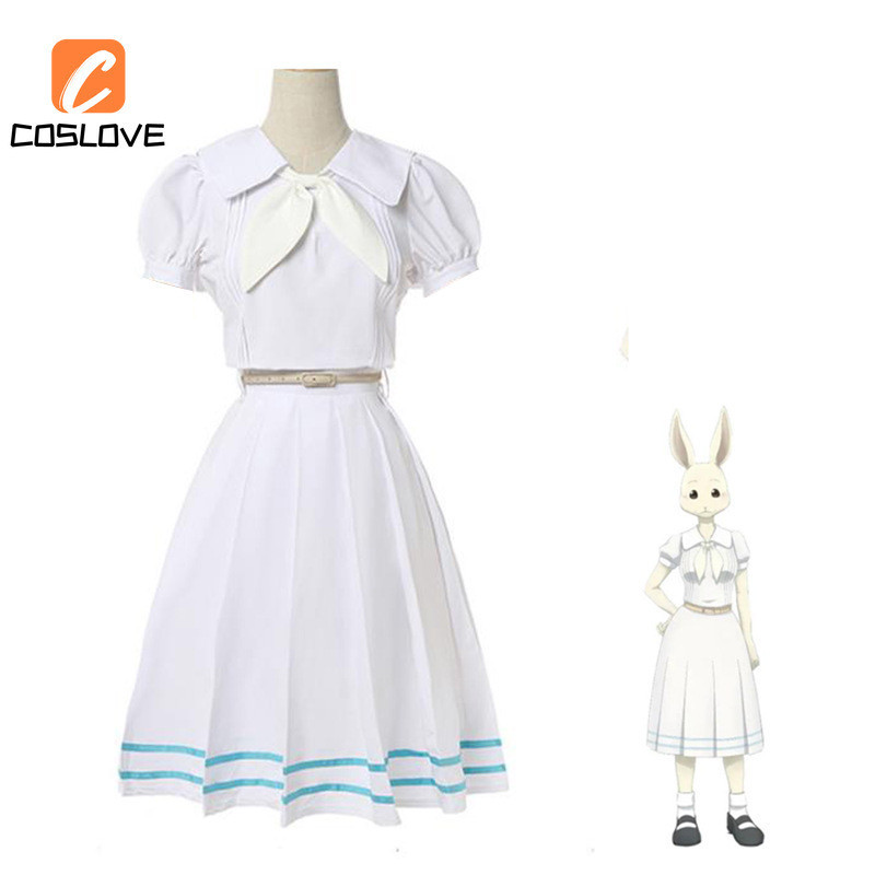 Anime BEASTARS Legoshi Hal Cosplay Trọn Bộ Đầm Phù Hợp Với Người Lớn Váy Hàng Ngày Màu Trắng Đảng Biểu Diễn Trang Phục Đồng Phục