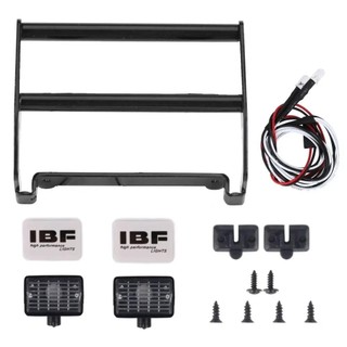 Cản trước chống va chạm bằng thép không gỉ bằng kim loại có đèn LED cho xe bánh xích RC TRX-4 Bronco 1: 10