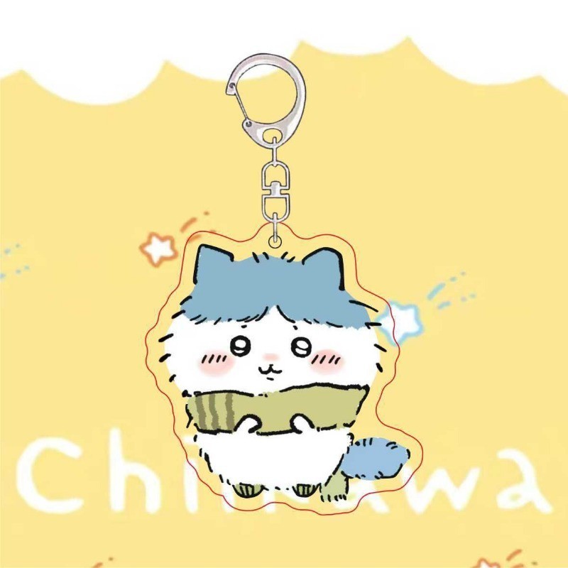 Chiikawa Móc Chìa Khóa acrylic Hình Nhân Vật anime hachiware usagi rakko momonga Dễ Thương