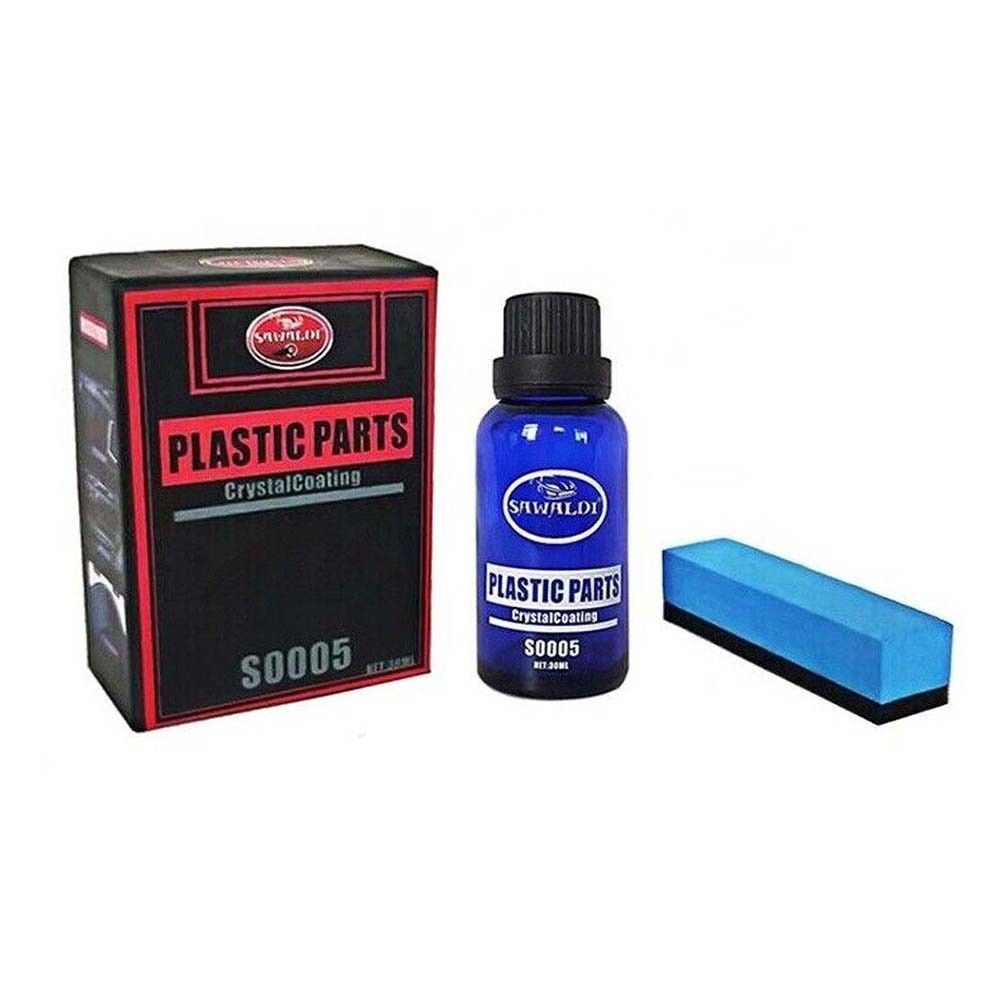 Car Black Plastic Bumper Trim Rubber Restorer & Protects With Crystal Coating 30ml