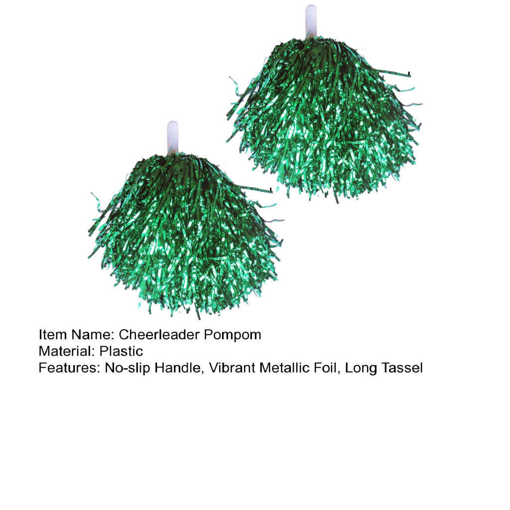 Sống động| Foil Pom Poms Fluffy Cheerleader Phụ kiện lấp lánh và tỏa sáng với 2 chiếc Pompoms cổ vũ Hoàn hảo cho các sự kiện thể thao và đạo cụ bầu không khí khiêu vũ Chống trượt cho Ultimate