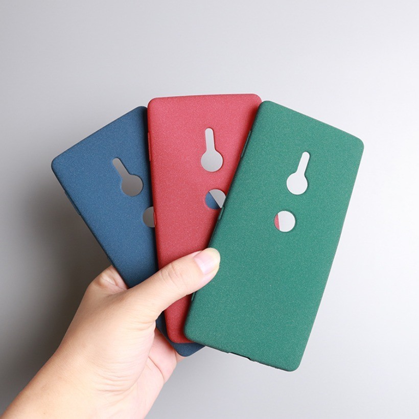 Dành Cho Sony Xperia XA Z5 Z3 Plus Z2 Z1 XZ3 XZ2 XZ1 Vỏ Chống Vân Tay Cát Mềm Mờ Mỏng TPU Vỏ Điện Thoại