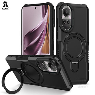 Dành cho OPPO Reno 10 5G / 10 Pro 5G Ốp điện thoại có giá đỡ vòng PC cứng Mặt sau TPU mềm Edge Bảo vệ chống rơi cấp quân sự Vỏ mỏng chống sốc