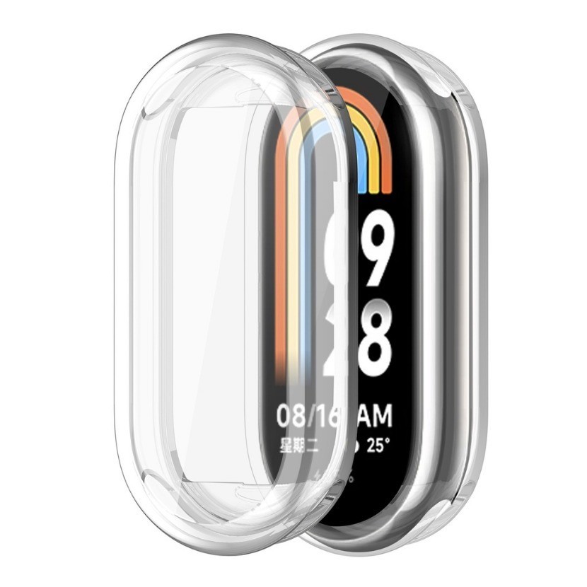 Vỏ bảo vệ mềm TPU trong suốt trong suốt cho Xiaomi Mi Band 10 9 8 Ốp lưng bảo vệ toàn màn hình Vỏ ốp lưng