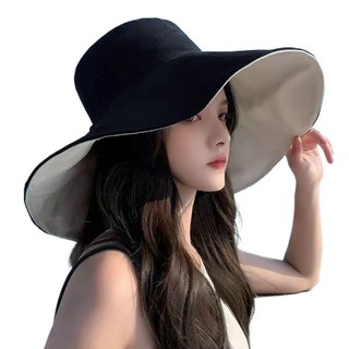 Mũ đi biển SERENE hai mặt gấp gọn, vành rộng chống nắng cho mùa xuân hè, phù hợp nam nữ