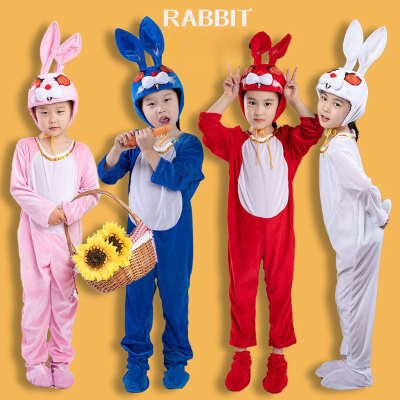 💕Chỗ💕 Quần Áo Trẻ Em Động Vật Múa Trang Phục Quần Áo Cho Bé Gái 3 Đến 14 Tuổi Thỏ Trang Phục Mới Lạ Halloween Giáng Sinh