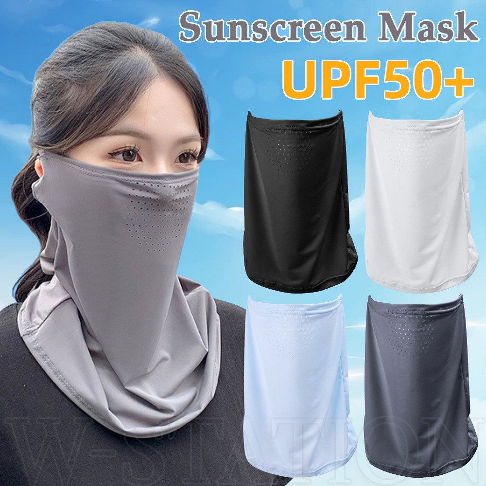 Mặt nạ chống nắng nam nữ ​- Bọc cổ chống tia cực tím ​- Ice Silk Chống Nắng Thoáng Khí ​- Dành cho xe đạp, lái xe, chạy bộ ​- Khăn mặt thể thao ngoài trời mùa hè