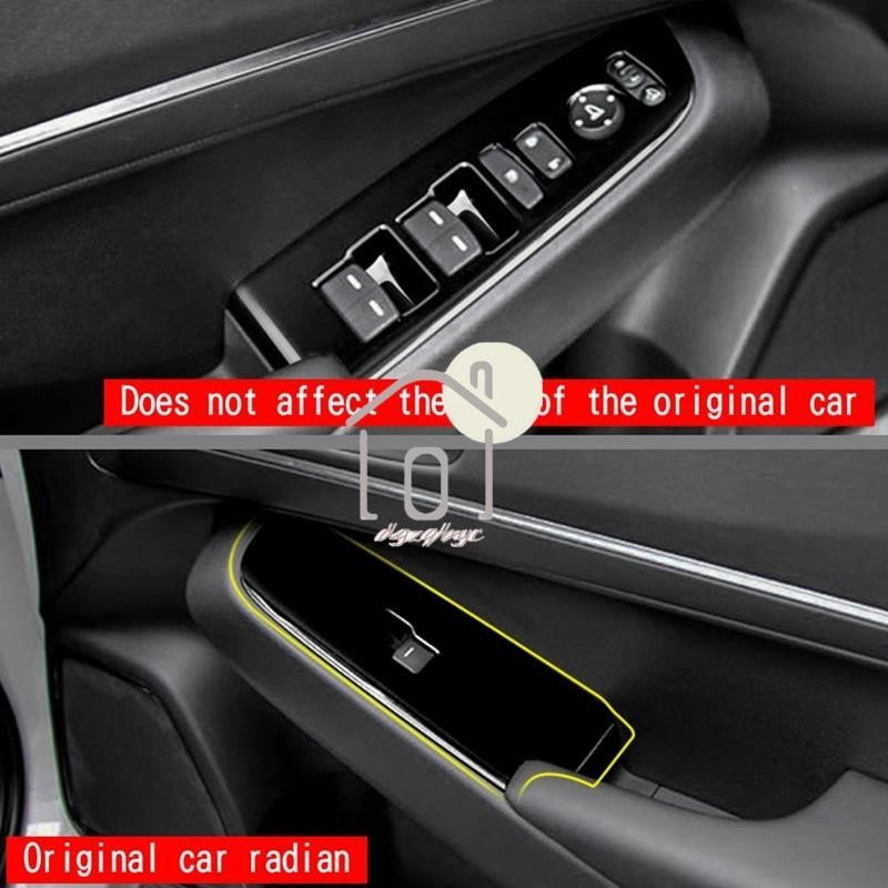 [Dgzqbyc] Cửa sổ ô tô Kính nâng Nút công tắc Viền Tay vịn cửa Bảng điều khiển cho Honda HRV HR-V Vezel 2021 2022 LHD