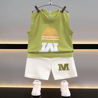 (6m-10Y) Bộ áo Vest trẻ em mùa hè Bộ áo thun không tay có vách ngăn thời trang + quần short