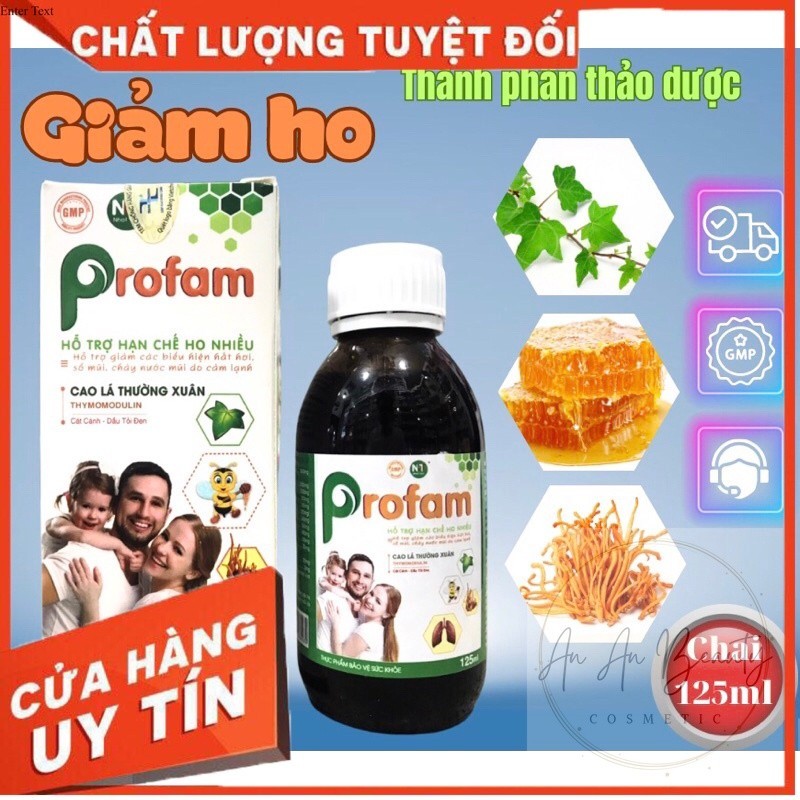 [CAM KẾT CHÍNH HÃNG] Siro giải cảm, giảm ho, bổ phổi PROFAM - 125mL ...