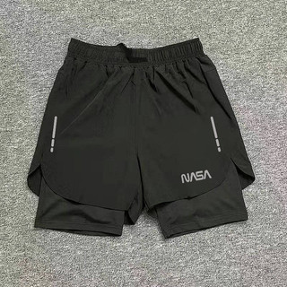 Sports Shorts Swimming Summer Track and Field Quick Dry Training Anti-Wardrobe Malfunction Shorts Trendy Fitness Double-Layer Running Fake Two Pieces cM2G