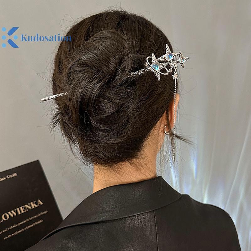 Kudosation Kẹp tóc vintage phong cách Trung Hoa handmade, que tóc đa năng cho nữ, phụ kiện tinh tế, quà tặng