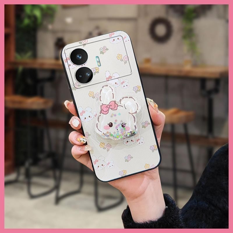 Cartoon Silicone Phone Case For OPPO Realme GT Neo5 SE Anti-dust drift sand Back Cover protective Durable Soft Case Kickstand