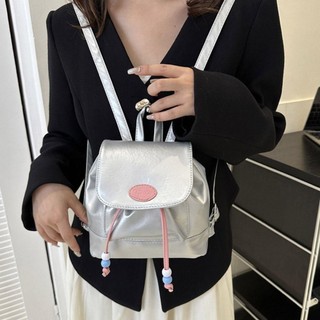 Ba lô cầm tay EARTHLYCO, Ba lô nhỏ bằng da PU dễ thương, Túi đeo vai có dây kéo mềm cổ điển dành cho nữ