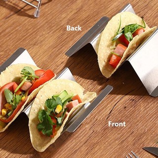 Giá đỡ bánh kếp GILDEDHOMIN, 2 / 3 lưới có sẵn trên cả hai mặt Giá đỡ Taco, Thiết kế tay cầm bằng thép không gỉ Rỗng ra vỏ Taco Giá đỡ nhà bếp