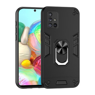 Dành Cho Samsung Galaxy A71 4G / A51 4G Ốp điện thoại Có Chân Đế Vòng Metel Giá Đỡ Từ Tính Lưng Cứng Mềm TPU Edge Chống Sốc Chống Rơi Mỏng Bao