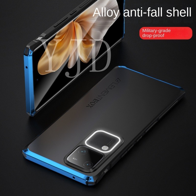 Ốp YJD Cho Vivo V30 Pro Kim Loại Nối TPU Mờ Vỏ Điện Thoại Chống Sốc