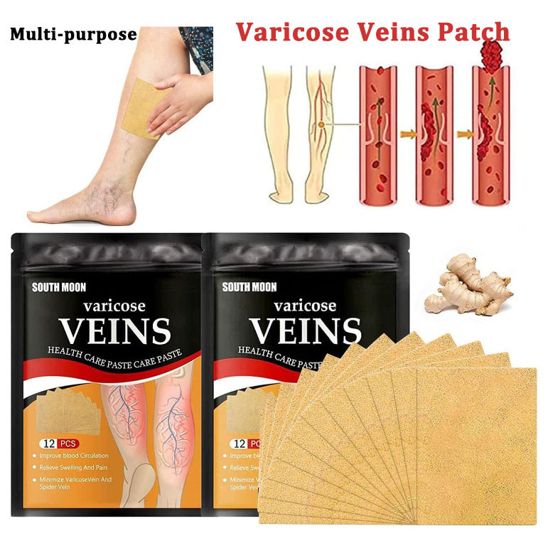 12 Chiếc Mặt Trăng Nam Giãn Tĩnh Mạch Miếng Dán Giãn Tĩnh Mạch Hiệu Quả Tẩy Miếng Dán Giảm Chăm Sóc Sức Khỏe