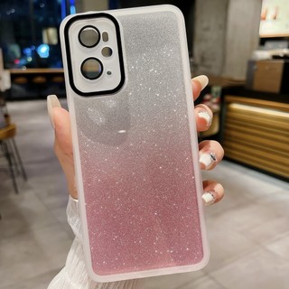 Ốp lưng OPPO A36 A76 A96 PESM10 CPH2375 CPH2333 Realme9i RMX3941 Phim bảo vệ ống kính máy ảnh gradient flash bột mạ điện Vỏ mềm trong suốt