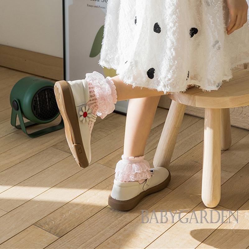 Baga-1-12 Tuổi Trẻ Em Bé Gái Frilly Tất Ren Mềm Ruffle Dễ Thương Mùa Hè Lưới Tất Mùa Hè Mùa Hè