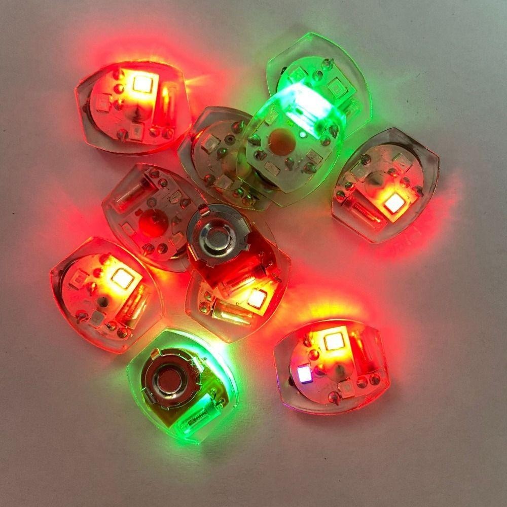 LACYES 10 Chiếc Đèn LED Giày, Đèn Điện Tử Chuyển Động Thu Nhỏ Phát Sáng, Phụ Kiện Sandal Nhựa Lỗ Dạ Quang Giày Đèn Trẻ Em