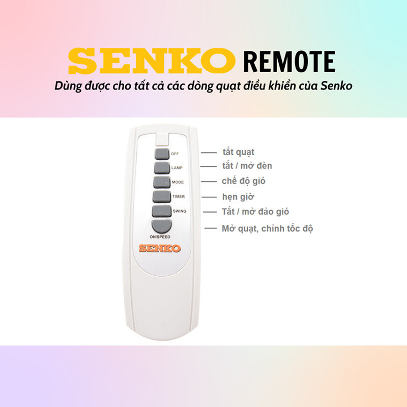 ALANK Quạt Senko Điều Khiển Từ Xa Đa Năng TR1683, DR1608, TR1628 DH1600 - ảnh 3