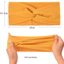 Băng đô BORAGETE, Băng đô chạy bộ màu trơn Bohemian, Băng đô Cotton co giãn Boho thun Yoga dành cho nữ dùng mỹ phẩm hàng ngày