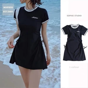 Đồ Bơi Chuyên Nghiệp Mùa Xuân Nóng Đồ Bơi Cổ Tích Nữ Một Mảnh Gợi Cảm Bụng Tay Ngắn Học Sinh Hàn Quốc Bộ Đồ Tắm