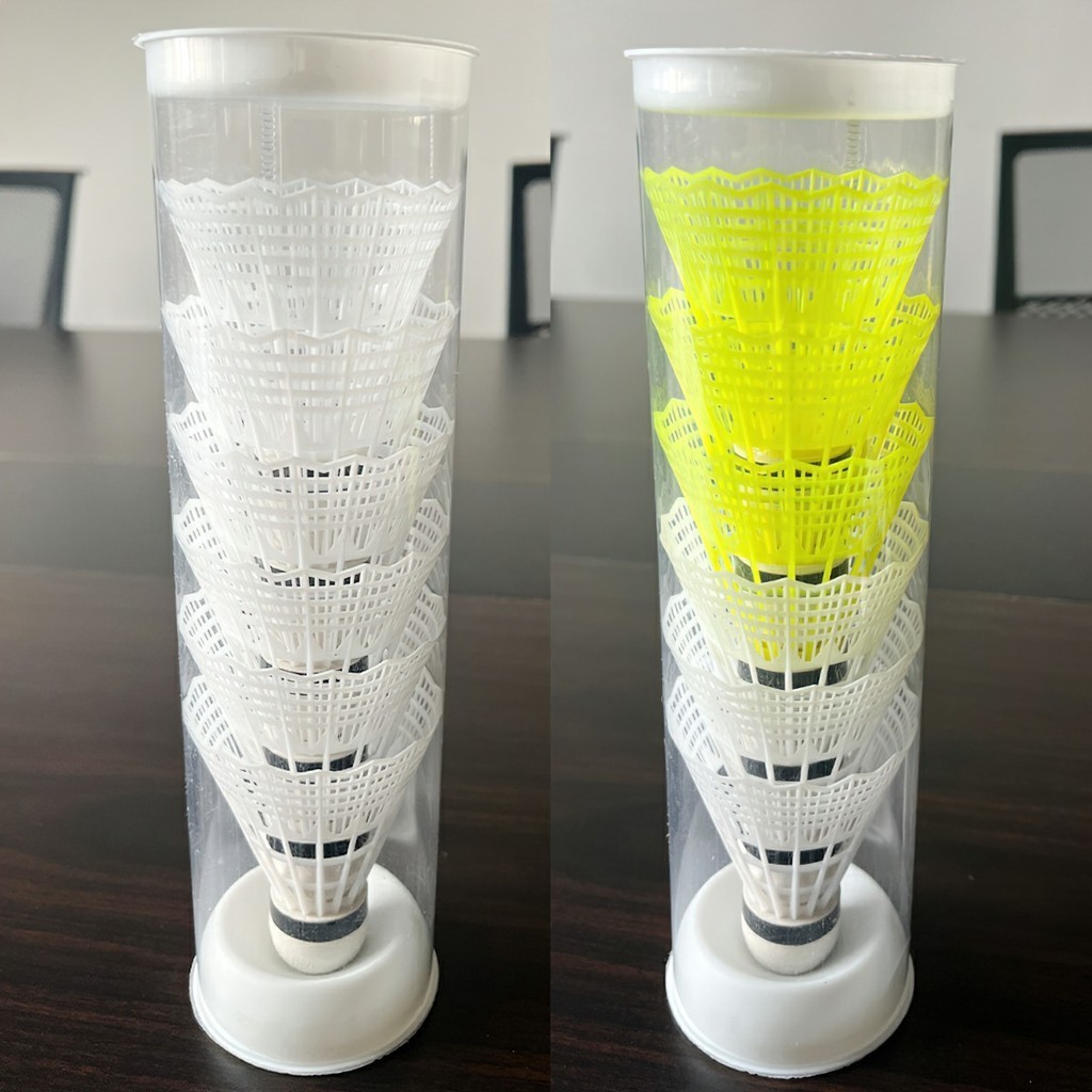 Cầu Lông Bằng Nhựa nylon Bền Màu Vàng Trắng Cho Học Sinh