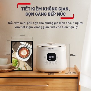 Nồi cơm điện tử Tefal Rice Mate Mini 0.7L RK515168 - Công nghệ nấu AI - Bảo hành chính hãng 24 tháng