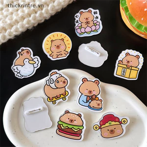 Thi Đáng Yêu Sáng Tạo Capybara Trâm Hoạt Hình Acrylic Huy Hiệu Quần Áo Thời Trang Túi Trang Sức Pin Huy Hiệu Trang Trí Phụ Kiện Quà Tặng Nhỏ VN