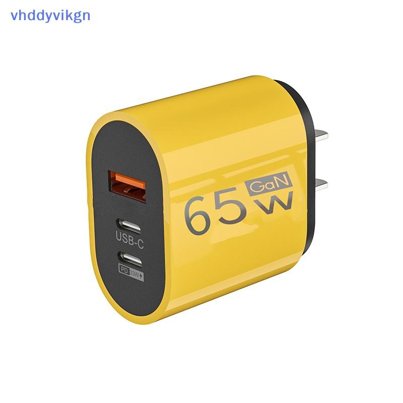 Vhd 65W GaN PD Sạc Loại C Sạc USB Bộ Chuyển Đổi Điện Thoại Cho 15 14 Huawei 3 Cổng Tường VN