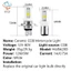 Bóng Đèn Pha Xe Máy H4 LED 3 Mặt COB Đèn Moto Cao Chùm Thấp Xe Máy Phụ Kiện Gốm LED 12V VN