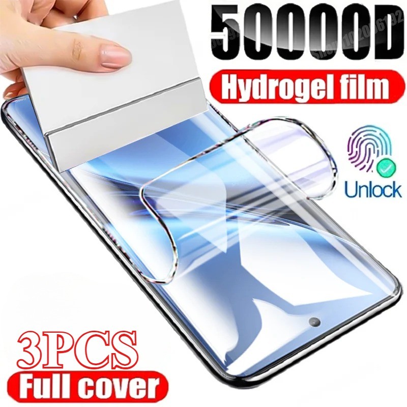 3 Phim Hydrogel Mềm Trong Suốt HD Cho vivo X200 X100s X100 X90 X90s X80 X70t X70 X60t X60s X60 X Pro Ultra Plus Note Lite mini Chống Ánh Sáng Xanh Chống Trầy Xước Bảo Vệ Màn Hình Điện Thoại
