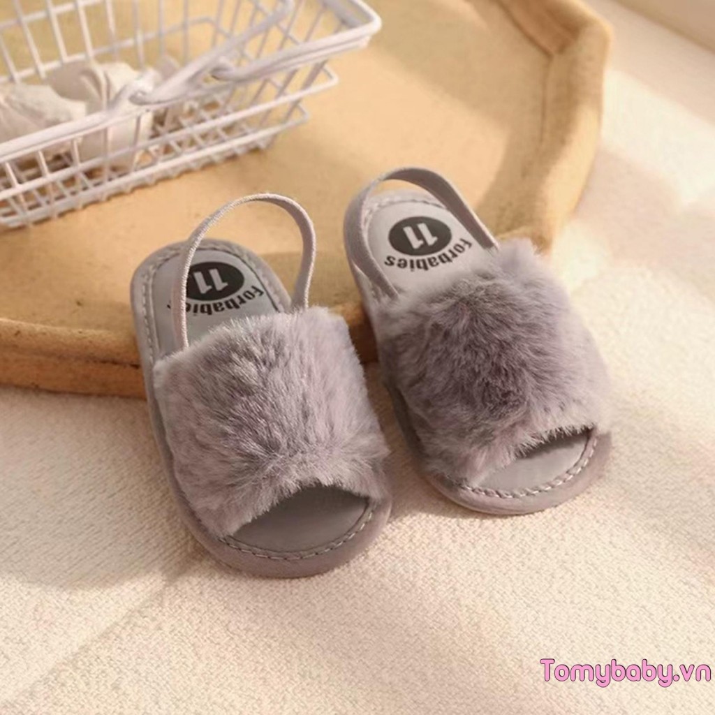Dép Bé Gái Sang Trọng Chống Trơn Trượt Đế Mềm Tập Đi Prewalker First Walkers Giày