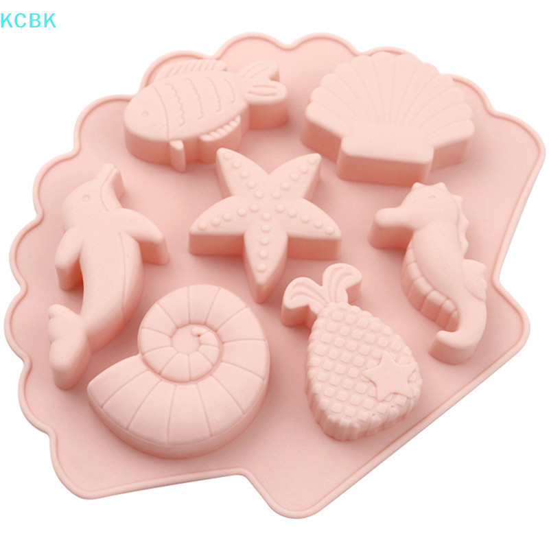 [Kc] Khuôn Silicon Sinh Vật Biển Fondant Bánh Nướng Bánh Sô Cô La Nhựa Tự Làm Khuôn Cá [BK]