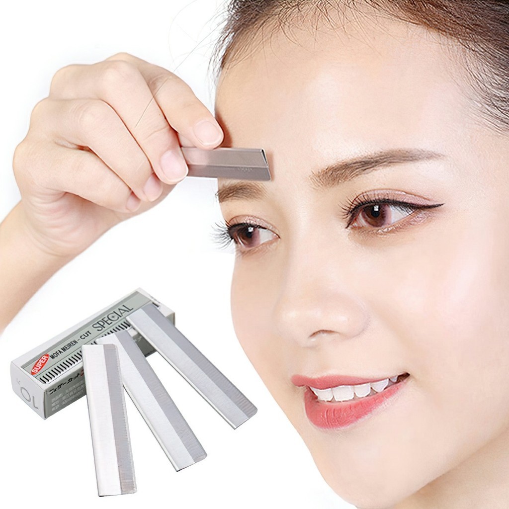 Hộp 10 Lưỡi Dao Tỉa Chân Mày Trang Điểm Chuyên Dụng FETA